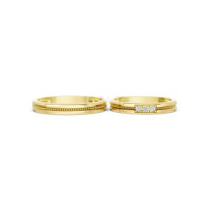 Nhẫn cưới H127 Vàng Gold thiết kế tinh xảo, độc đáo