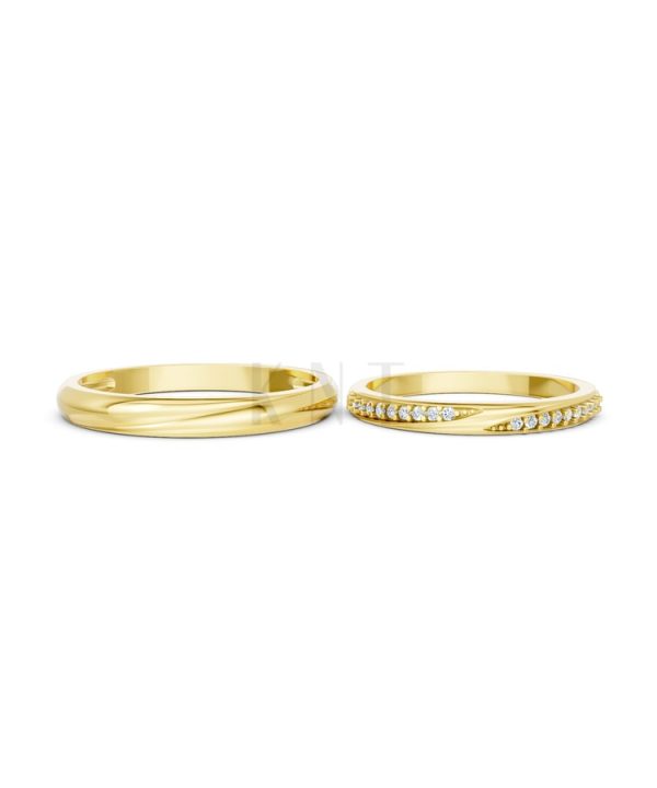Nhẫn cưới H128 Vàng Gold vàng 10K/14K/18K/607 cao cấp, thanh lịch