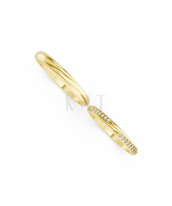 Nhẫn cưới H128 Vàng Gold thiết kế tinh xảo, độc đáo