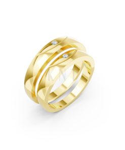 Nhẫn cưới H2 Vàng Gold thiết kế tinh tế, sang trọng