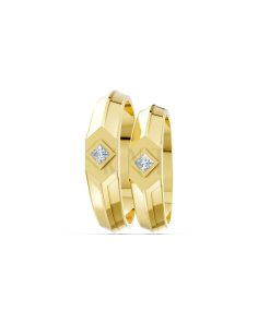 Nhẫn cưới H4 màu Vàng Gold vàng 10K/14K/18K/607 cao cấp, thanh lịch