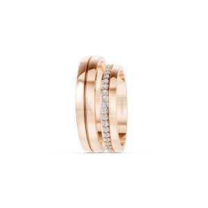 Nhẫn cưới H40 màu vàng hồng Rose Gold phong cách trẻ trung, nổi bật