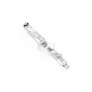 Nhẫn cưới H43 màu vàng trắng White Gold kiểu dáng cá tính, hiện đại