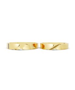 Nhẫn cưới H50 màu Vàng Gold vàng 10K/14K/18K/607 cao cấp, thanh lịch