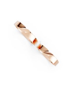 Nhẫn cưới H50 màu vàng hồng Rose Gold phong cách trẻ trung, nổi bật