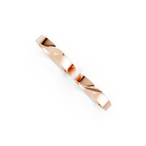Nhẫn cưới H50 màu vàng hồng Rose Gold phong cách trẻ trung, nổi bật