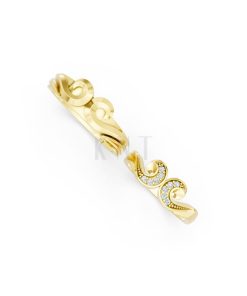 Nhẫn cưới H64 màu Vàng Gold vàng 10K/14K/18K/607 cao cấp, thanh lịch