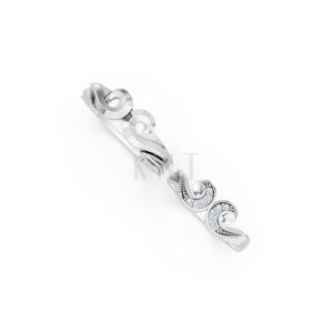 Nhẫn cưới H64 màu vàng trắng White Gold kiểu dáng cá tính, hiện đại