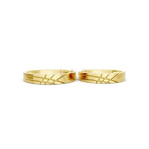 Nhẫn cưới H65 Vàng Gold vàng 10K/14K/18K/607 cao cấp, thanh lịch