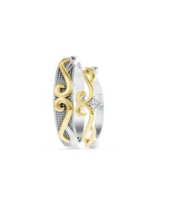 Nhẫn cưới H66 phối màu Dual Color phong cách trẻ trung, nổi bật