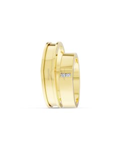 Nhẫn Cưới Collab Ceramic – H77 Vàng Gold thiết kế phá cách, sang trọng