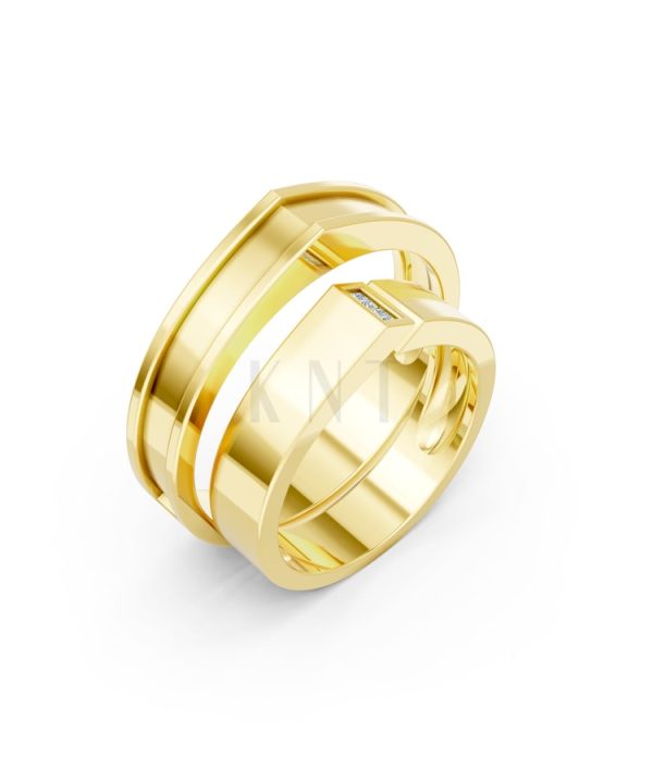 Nhẫn Cưới Collab Ceramic – H77 Vàng Gold thiết kế tinh tế, sang trọng