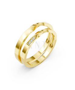Nhẫn cưới H90 Vàng Gold thiết kế tinh tế, sang trọng
