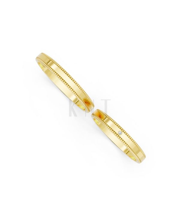 Nhẫn cưới H95 Vàng Gold vàng 10K/14K/18K/607 cao cấp, thanh lịch