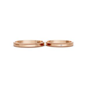 Nhẫn cưới H95 vàng hồng Rose Gold thiết kế đối xứng, phong cách, ấn tượng