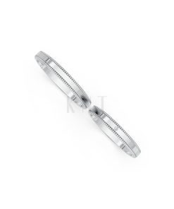 Nhẫn cưới H95 vàng trắng White Gold kiểu dáng cá tính, hiện đại