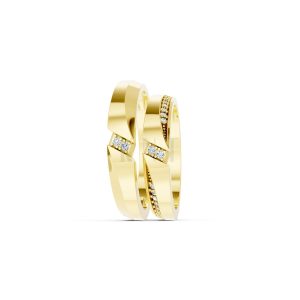 Nhẫn cưới K21 Vàng Gold vàng 10K/14K/18K/607 cao cấp, thanh lịch