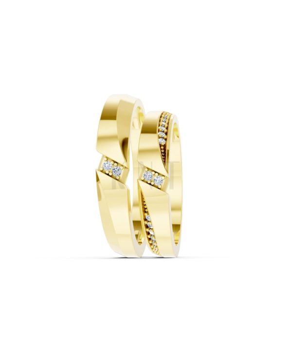 Nhẫn cưới K21 Vàng Gold vàng 10K/14K/18K/607 cao cấp, thanh lịch