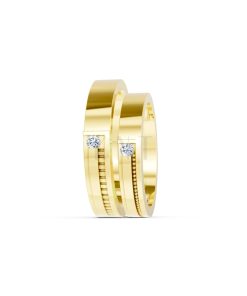 Nhẫn cưới K22 Vàng Gold vàng 10K/14K/18K/607 cao cấp, thanh lịch