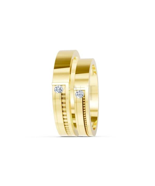 Nhẫn cưới K22 Vàng Gold vàng 10K/14K/18K/607 cao cấp, thanh lịch