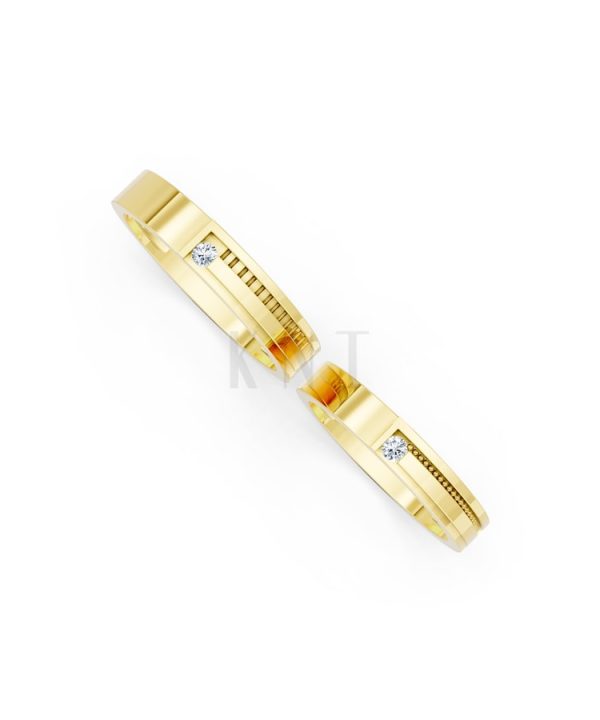 Nhẫn cưới K22 Vàng Gold thiết kế phá cách, sang trọng