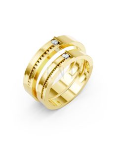 Nhẫn cưới K22 Vàng Gold thiết kế tinh tế, sang trọng