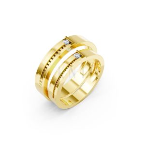 Nhẫn cưới K22 Vàng Gold thiết kế tinh tế, sang trọng