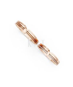 Nhẫn cưới K23 vàng hồng Rose Gold vàng đẹp, kiểu dáng trẻ trung, độc đáo