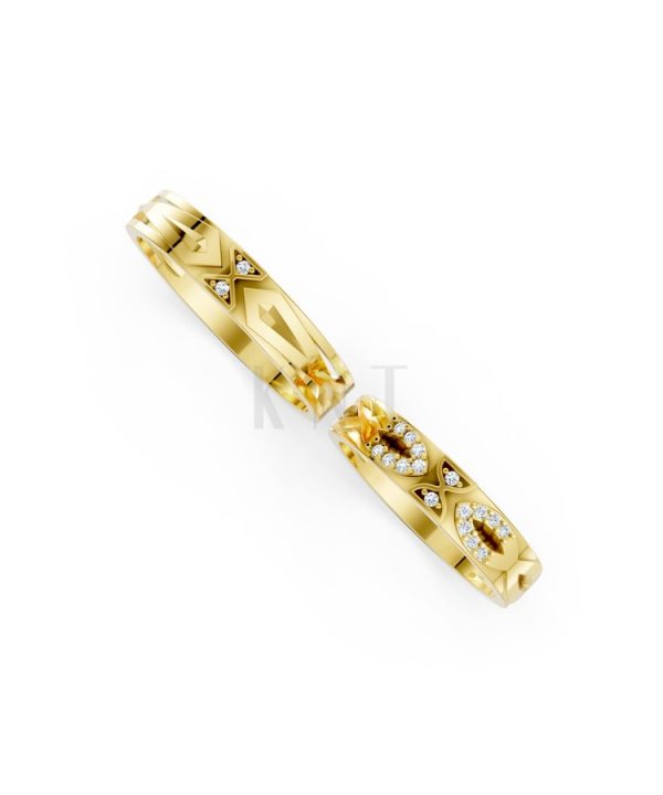 NHẪN CƯỚI K25 Vàng Gold thiết kế phá cách, sang trọng