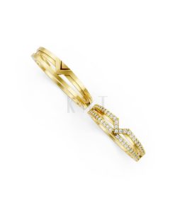 Nhẫn cưới K26 Vàng Gold thiết kế phá cách, sang trọng