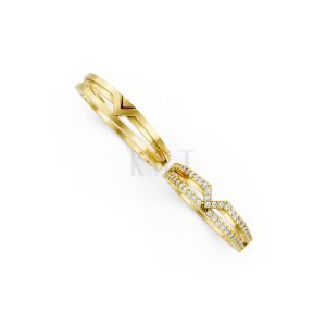 Nhẫn cưới K26 Vàng Gold thiết kế phá cách, sang trọng