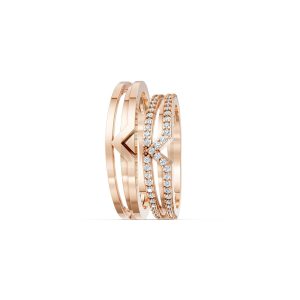 Nhẫn cưới K26 vàng hồng Rose Gold phong cách trẻ trung, nổi bật