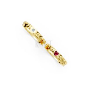 Nhẫn cưới kim cương F313 Vàng Gold thiết kế tinh xảo, độc đáo