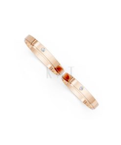 Nhẫn cưới kim cương TG5 vàng hồng Rose Gold phong cách trẻ trung, nổi bật