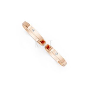 Nhẫn cưới kim cương TG5 vàng hồng Rose Gold phong cách trẻ trung, nổi bật