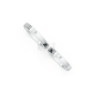 Nhẫn cưới kim cương TG5 vàng trắng White Gold kiểu dáng cá tính, hiện đại