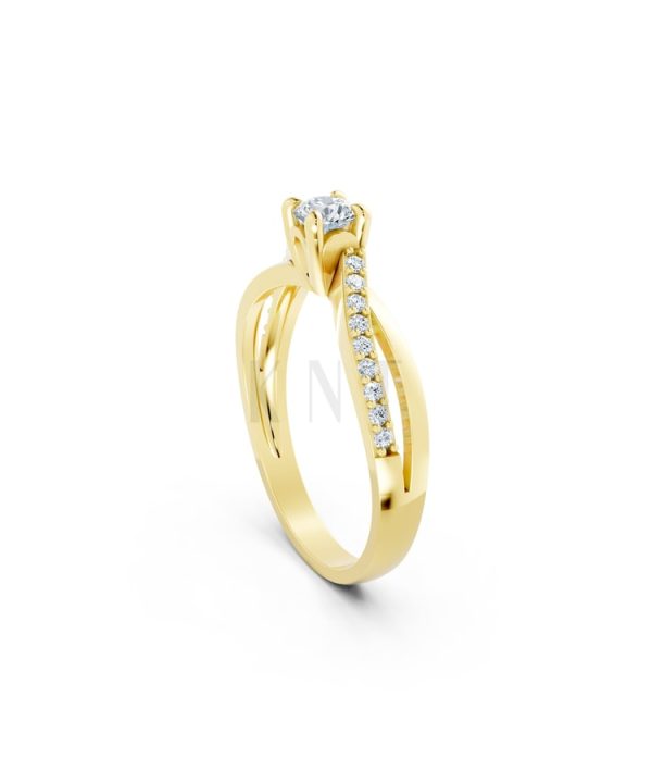 NHẪN ĐÍNH HÔN – R7 Vàng Gold thiết kế phá cách, sang trọng