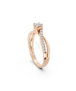 NHẪN ĐÍNH HÔN – R7 vàng hồng Rose Gold phong cách trẻ trung, nổi bật