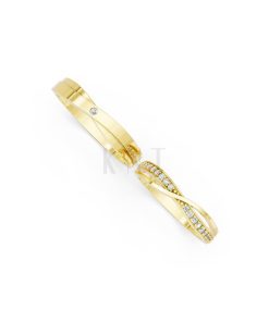 Nhẫn cưới S141 Vàng Gold thiết kế phá cách, sang trọng