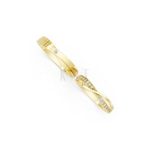 Nhẫn cưới S141 Vàng Gold thiết kế phá cách, sang trọng