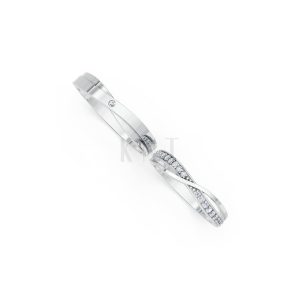 Nhẫn cưới S141 vàng trắng White Gold thiết kế trẻ trung, hiện đại