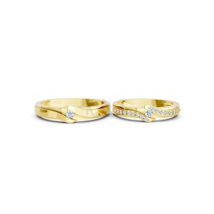 Nhẫn cưới S15 Vàng Gold thiết kế tinh xảo, độc đáo
