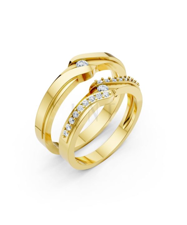 Nhẫn cưới S15 Vàng Gold thiết kế tinh tế, sang trọng