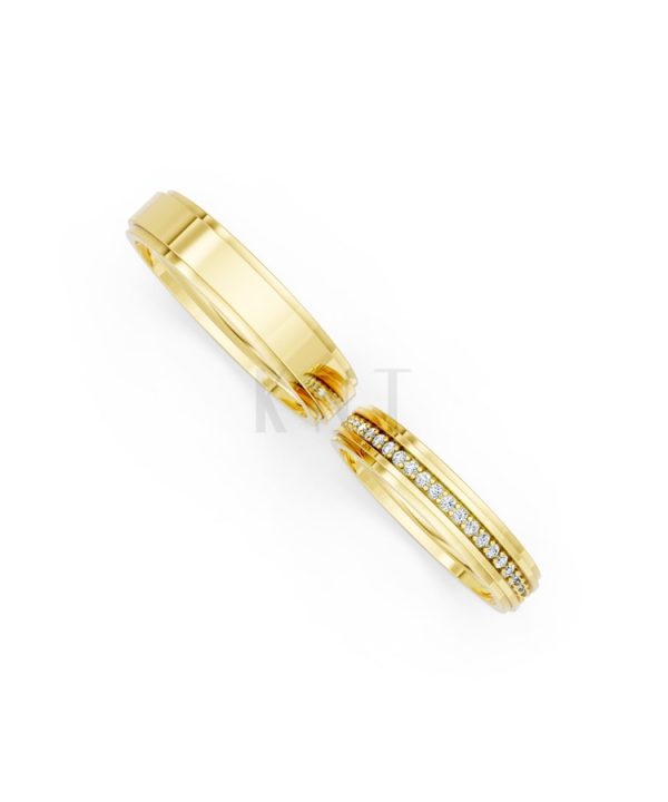 Nhẫn cưới S213 Vàng Gold thiết kế phá cách, sang trọng