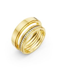 Nhẫn cưới S213 Vàng Gold thiết kế tinh tế, sang trọng