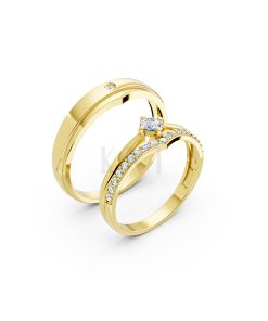 Nhẫn cưới S215 Vàng Gold thiết kế tinh tế, sang trọng
