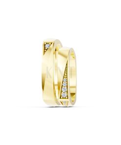 Nhẫn cưới S217 Vàng Gold thiết kế phá cách, sang trọng