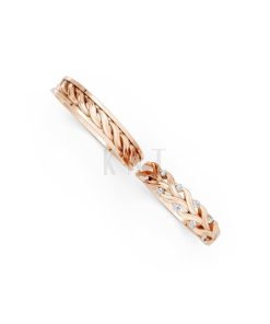 Nhẫn cưới S220 vàng hồng Rose Gold vàng đẹp, kiểu dáng trẻ trung, độc đáo
