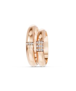 Nhẫn cưới S223 vàng hồng Rose Gold vàng đẹp, kiểu dáng trẻ trung, độc đáo