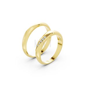 Nhẫn cưới S225 Vàng Gold thiết kế tinh tế, sang trọng